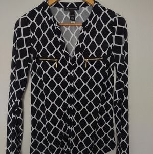 INC International Concepts Long Sleeve Blouse (S)